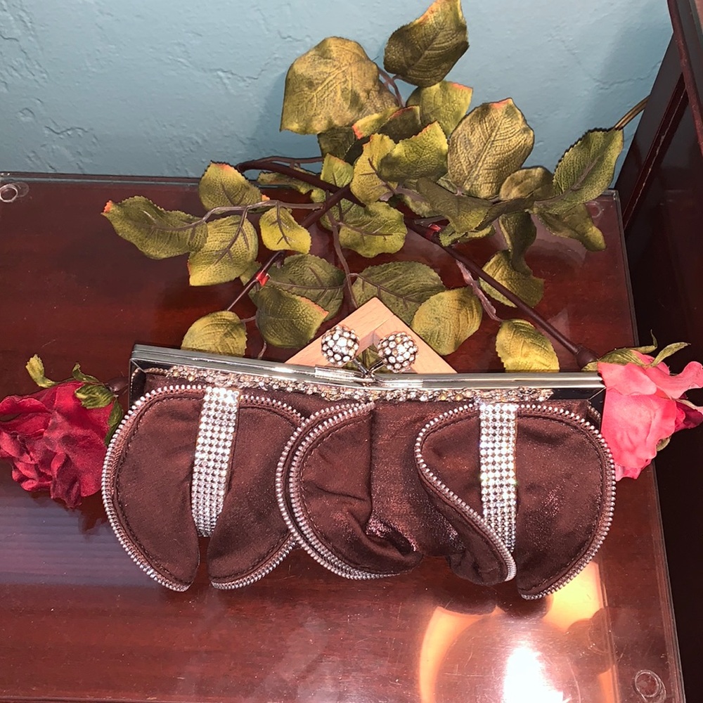 NWT Special occasion purse. Evening bag. “Zipper ruffle” crossbody or clutch